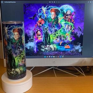 20 oz Hocus Pocus Tumbler sublimation very vibrant in color
